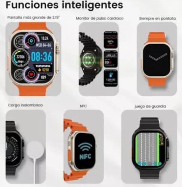 SMARTWATCH ULTRA 7 EN 1, CORREAS INTERCAMBIABLES - Agrega estilo con este reloj que lo tiene todo.