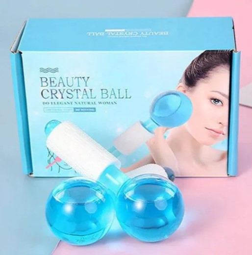 MASAJEADOR FACIAL BOLAS DE CRISTAL HIELO - Adios a las ojeras e hinchazón de los ojos.